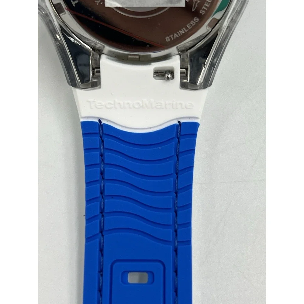 TechnoMarine Cruise Dream Unisex Watch  40mm Blue Face/White Strap - TM125007